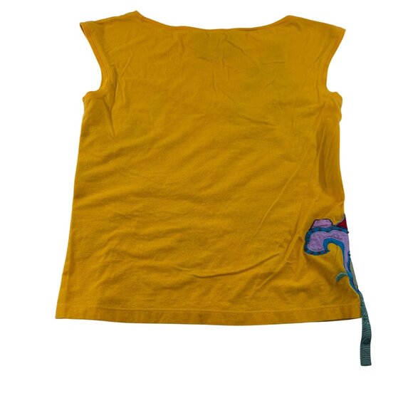 Michael Simon Butterfly Embroidered Womens Top sz Small Capped Sleeves butterfly - Picture 4 of 4